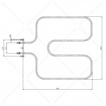 Нижний ТЭН 1500W для духовки GEFEST (Electron-T)