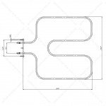 Нижний ТЭН 1500W для духовки GEFEST (SELFA 01.804)