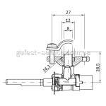 Кран газовой плиты GRETA COPRECI CAM 17500 ВМР-47
