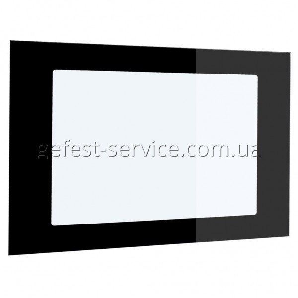 Внутреннее стекло духовки 505×390 для плиты GRETA 600 (черная рамка)