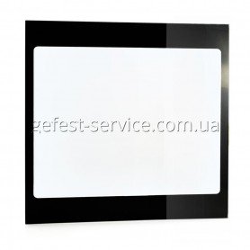 Внутреннее стекло духовки 405×390 плиты GRETA 1201, 1470 выпуском с 2011 (черная рамка)